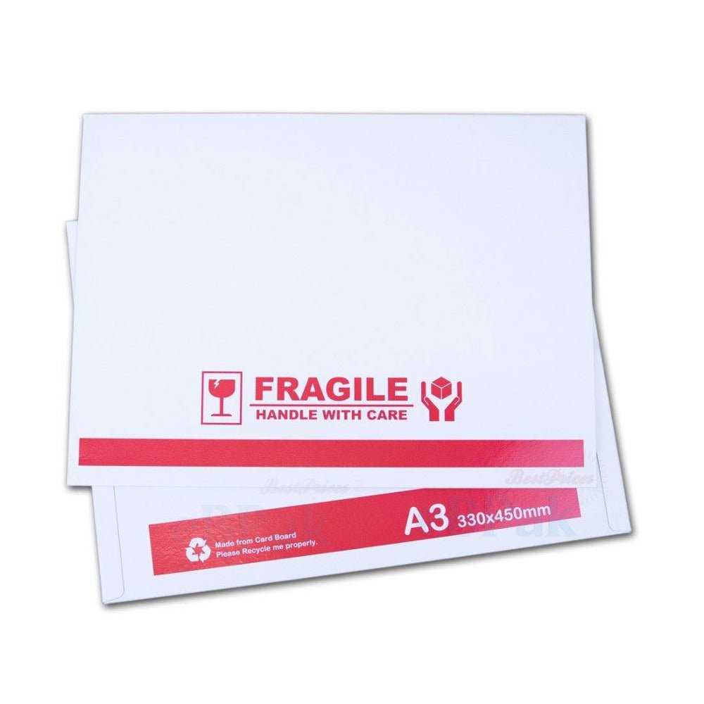 A3 Rigid Mailer 330mm x 450mm 700gsm Handle With Care