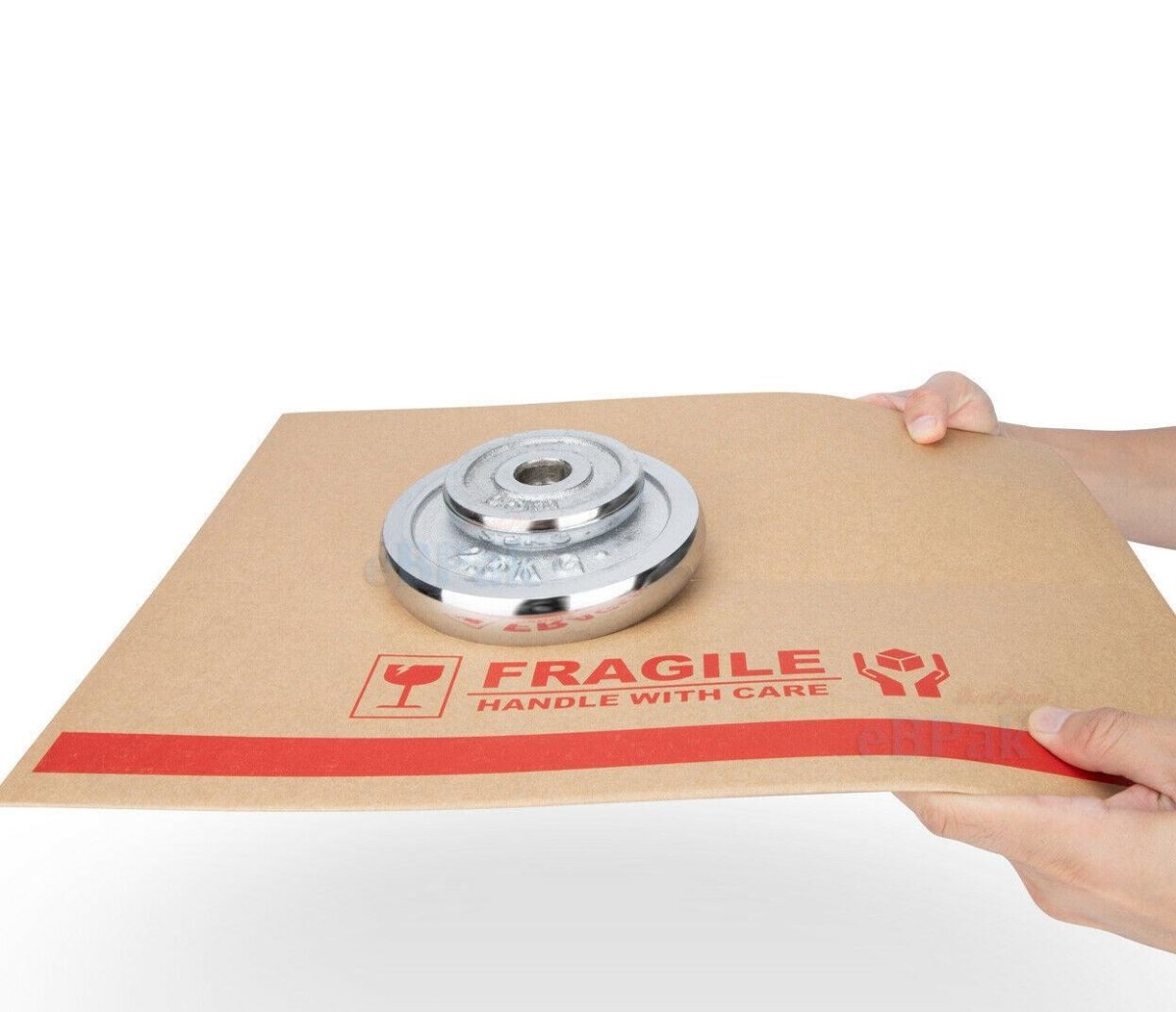 A4 Rigid Envelope 240mm x 330mm Brown Handle with Care Imprint - eBPak