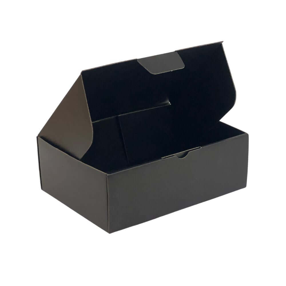 A5 Full Black 220 x 160 x 77mm Diecut Mailing Box B236
