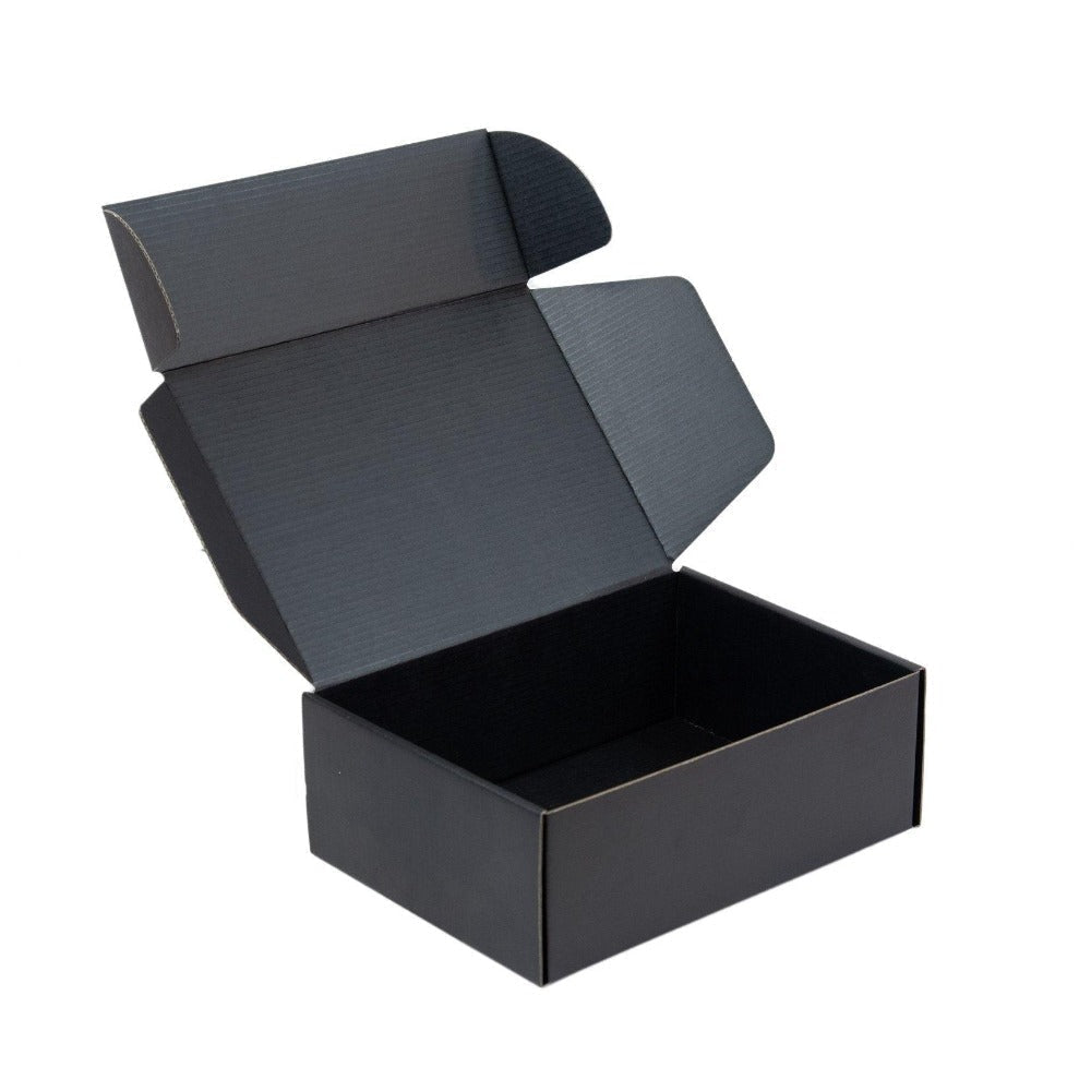 Boxmore A4 Mailing Box 310 x 230 x 105mm Full Black Tuck Front