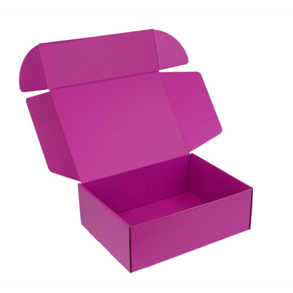 Boxmore A4 Mailing Box 310 x 230 x 105mm Full Purple Tuck Front