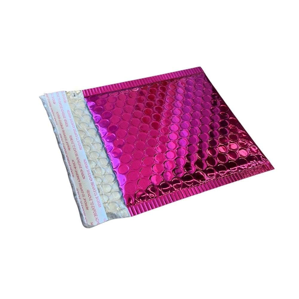 Cerise Pink Metallic Bubble Mailer 130 x 130mm eBPak