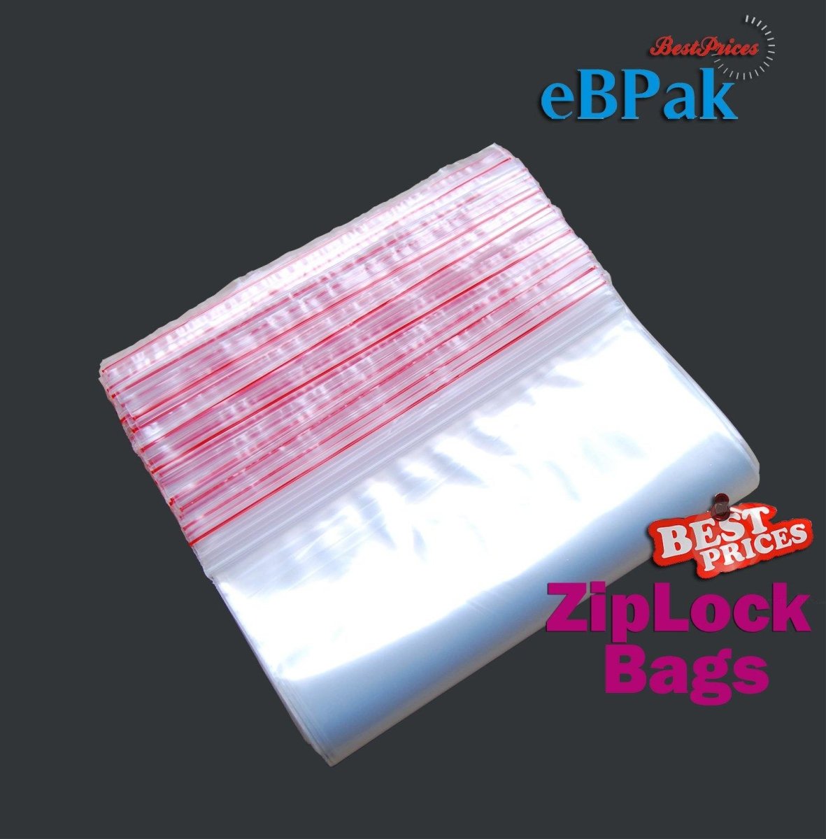 Zip Lock Bag 290 x 375mm Clear M182