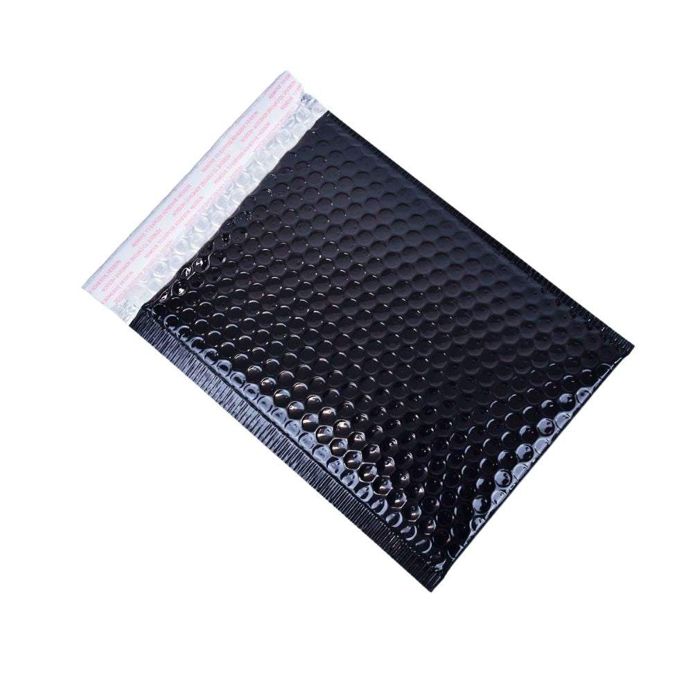 Glossy Black Metallic Bubble Mailer Size 01 160 x 230mm