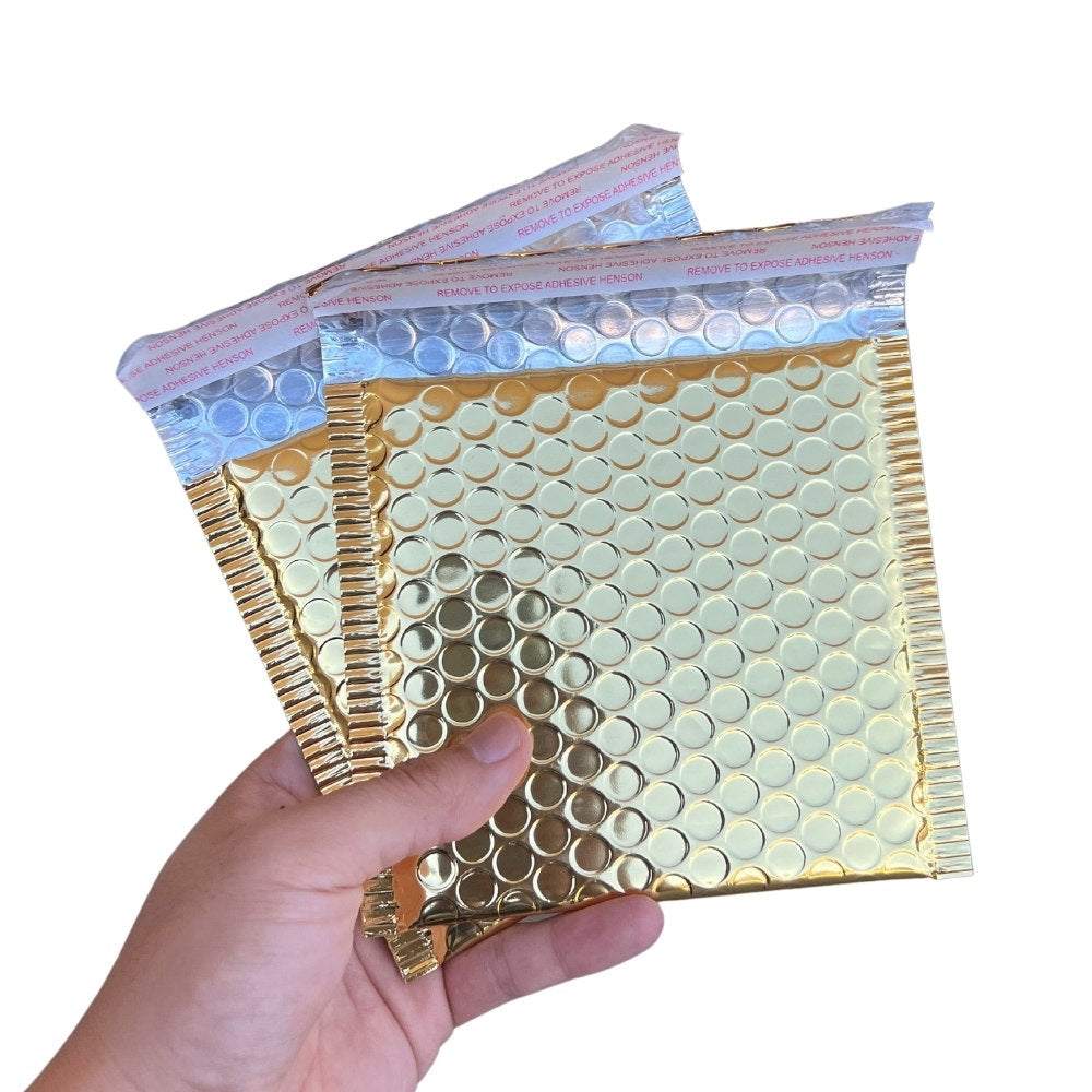 Gold Metallic Bubble Mailer Size 00 130 x 130mm