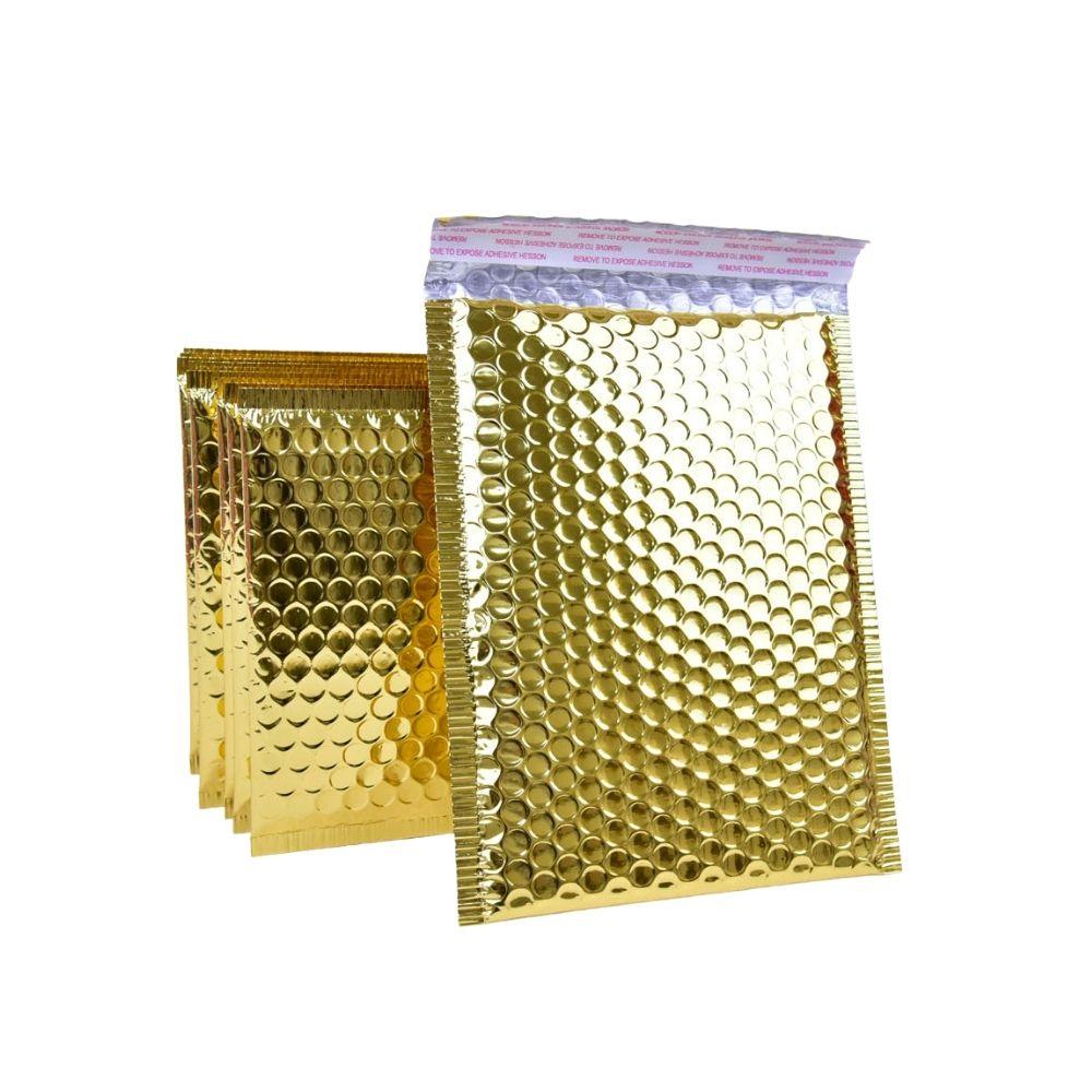 01 160mm x 230mm Gold Metallic Bubble Mailer