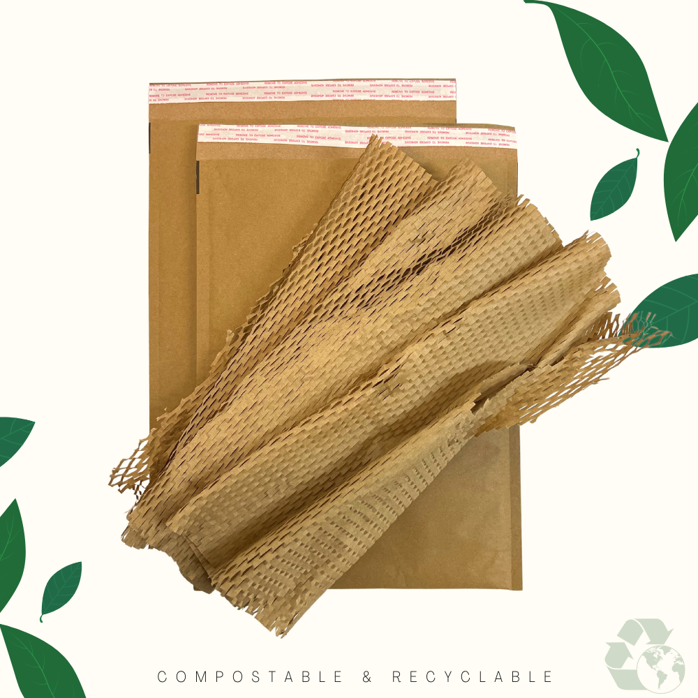 Honeycomb Compostable Paper Padded Mailer 01 E1 150 x 225mm - eBPak