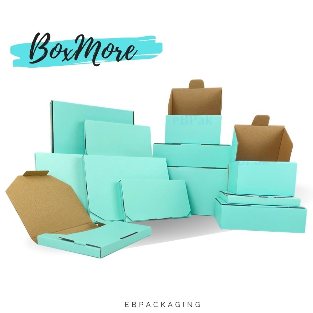 Mint Blue Mailing Box Diecut eCommerce Mailer BoxMore