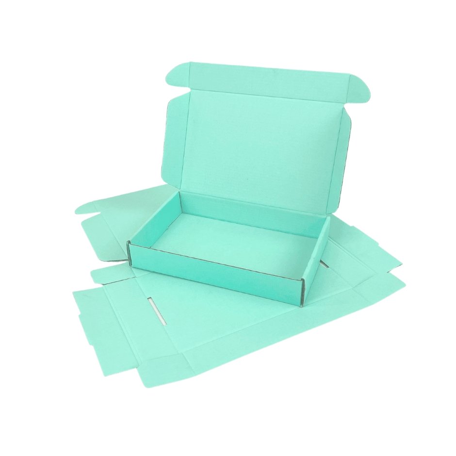 Premium 220 x 145 x 35mm B353 Full Mint Blue Tuck Mailing Box