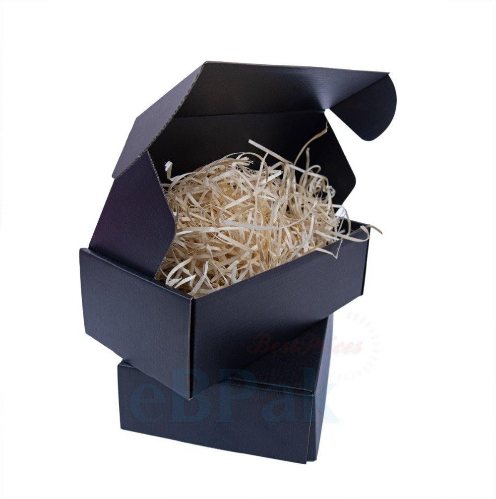 Premium A5 Full Black 220 x 160 x 77mm Mailing Box B195 Tuck BoxMore