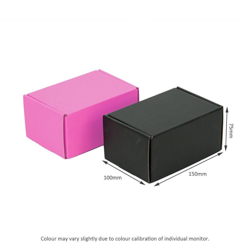Premium Full Black 150 x 100 x 75mm Mailing Box