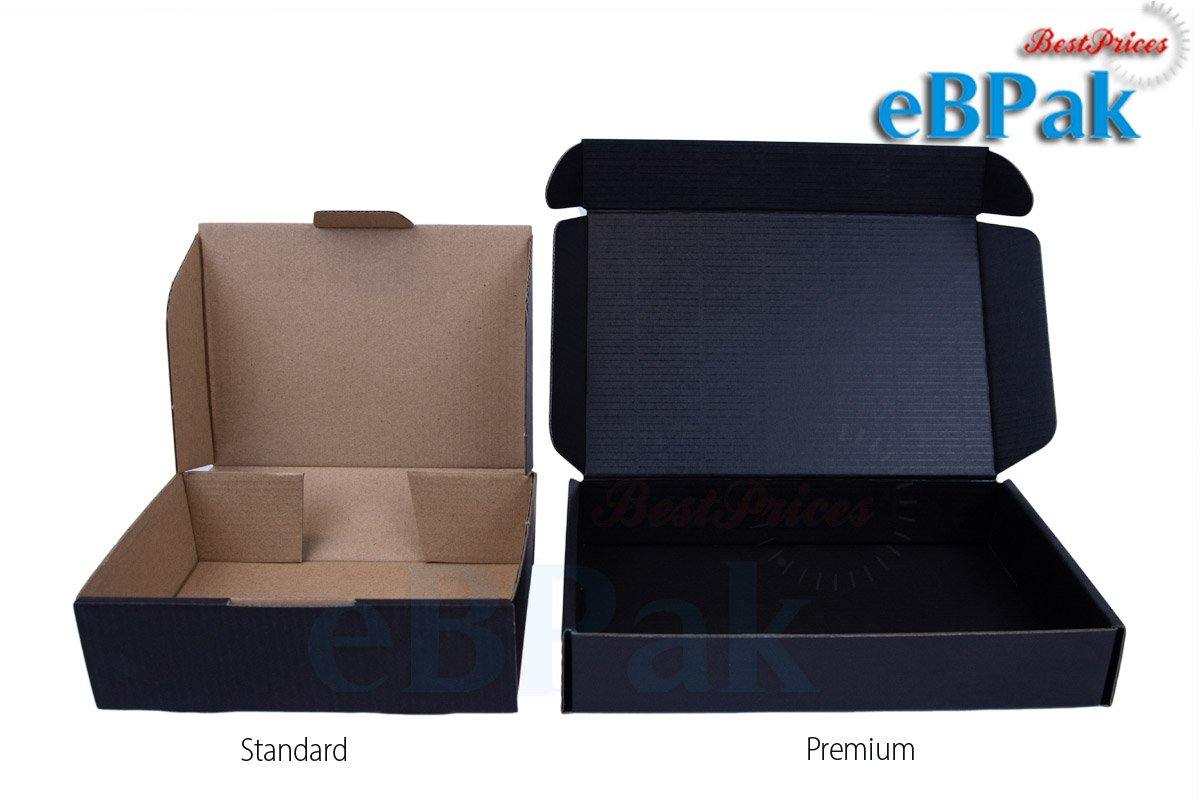 Premium Full Black Mailing Box 220 x 145 x 35mm B192