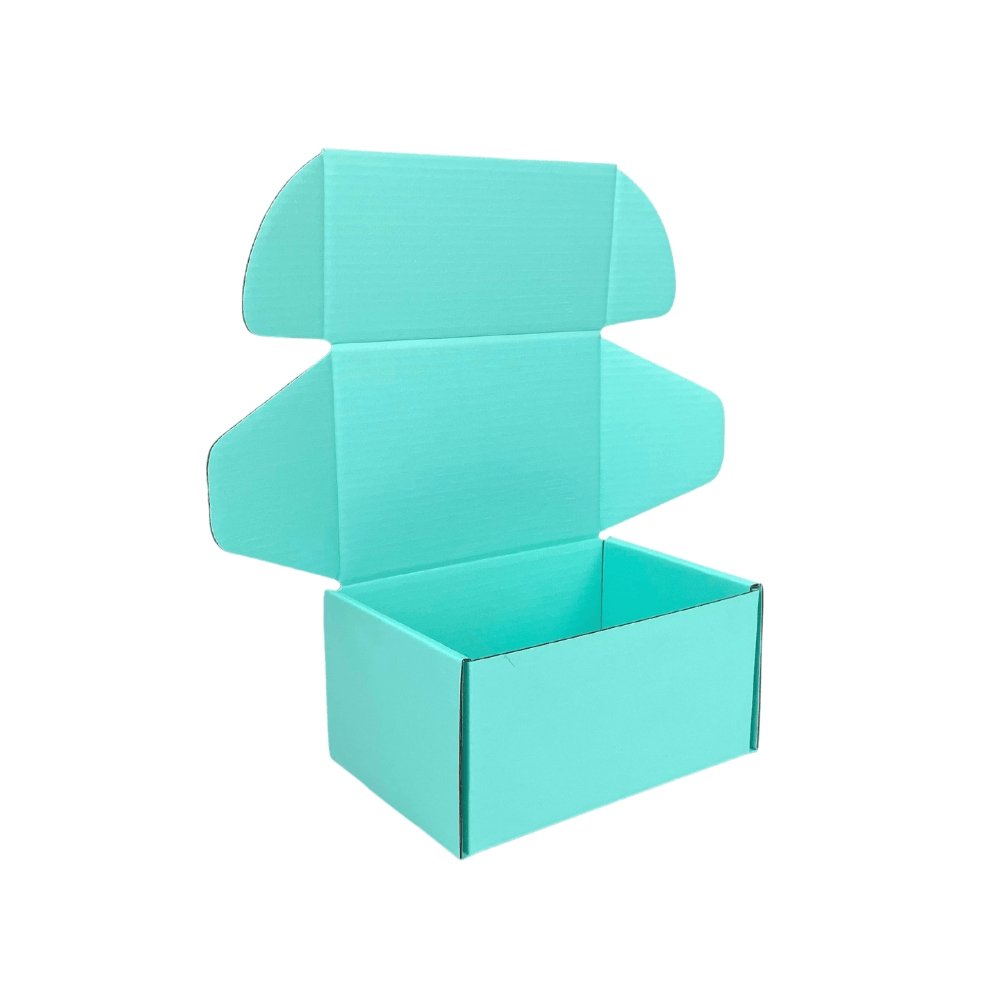 Premium Full Mint Blue 150 x 100 x 75mm B313 Tuck Front Mailing Box