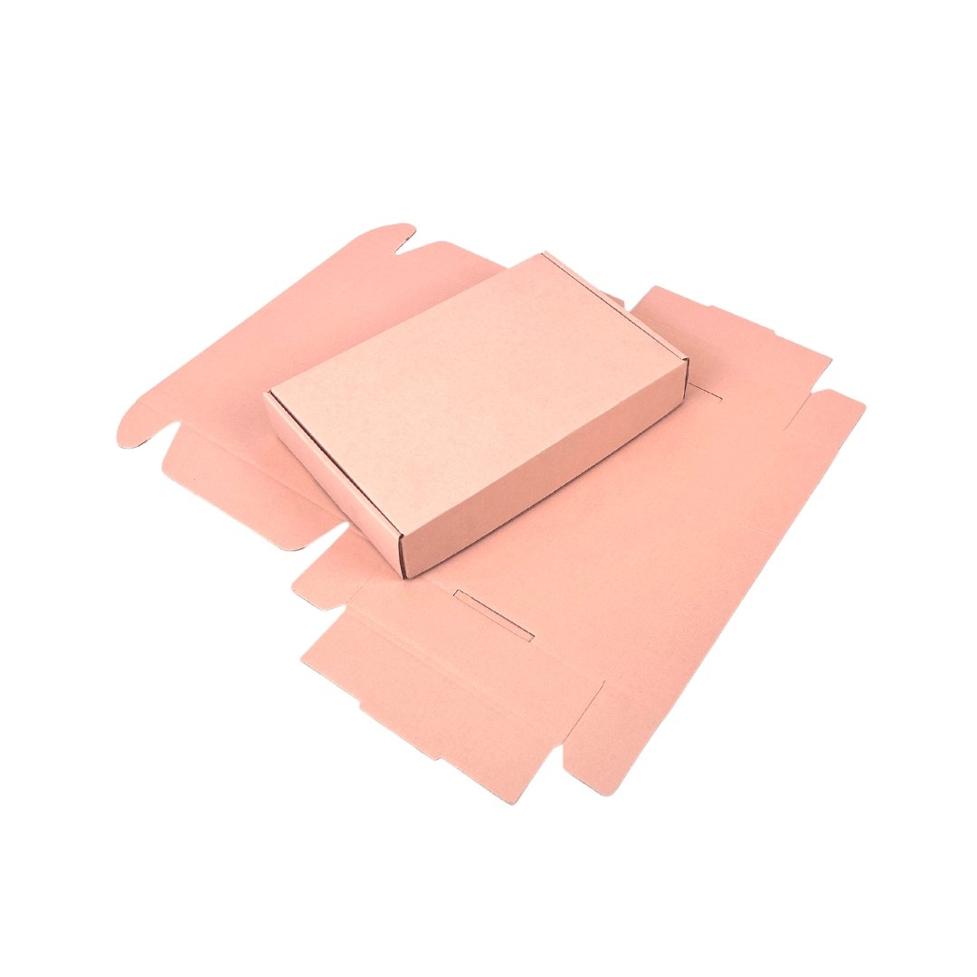 Premium Full Rose Pink 220 x 145 x 35mm Mailing Box BoxMore