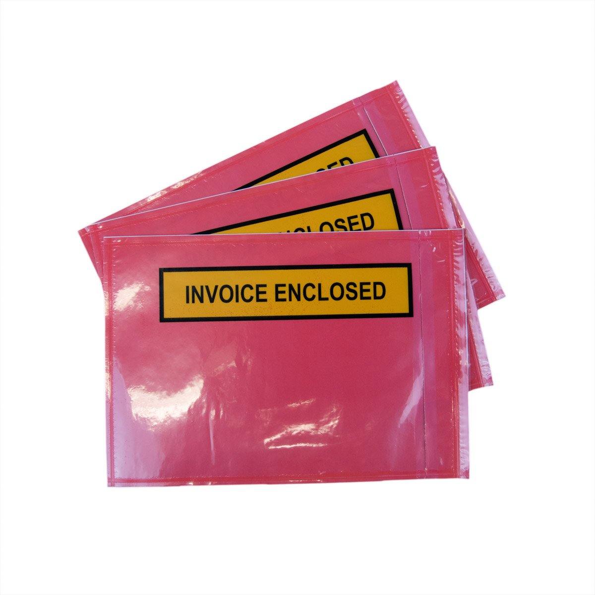Red Invoice Enclosed Envelope 115 x 165mm