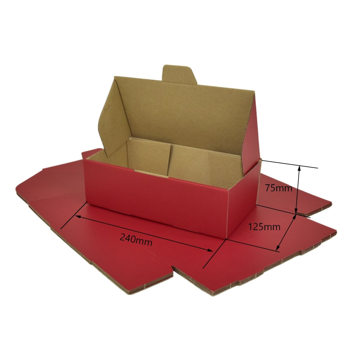 BoxMore Red Mailing Box 240 x 125 x 75mm B176