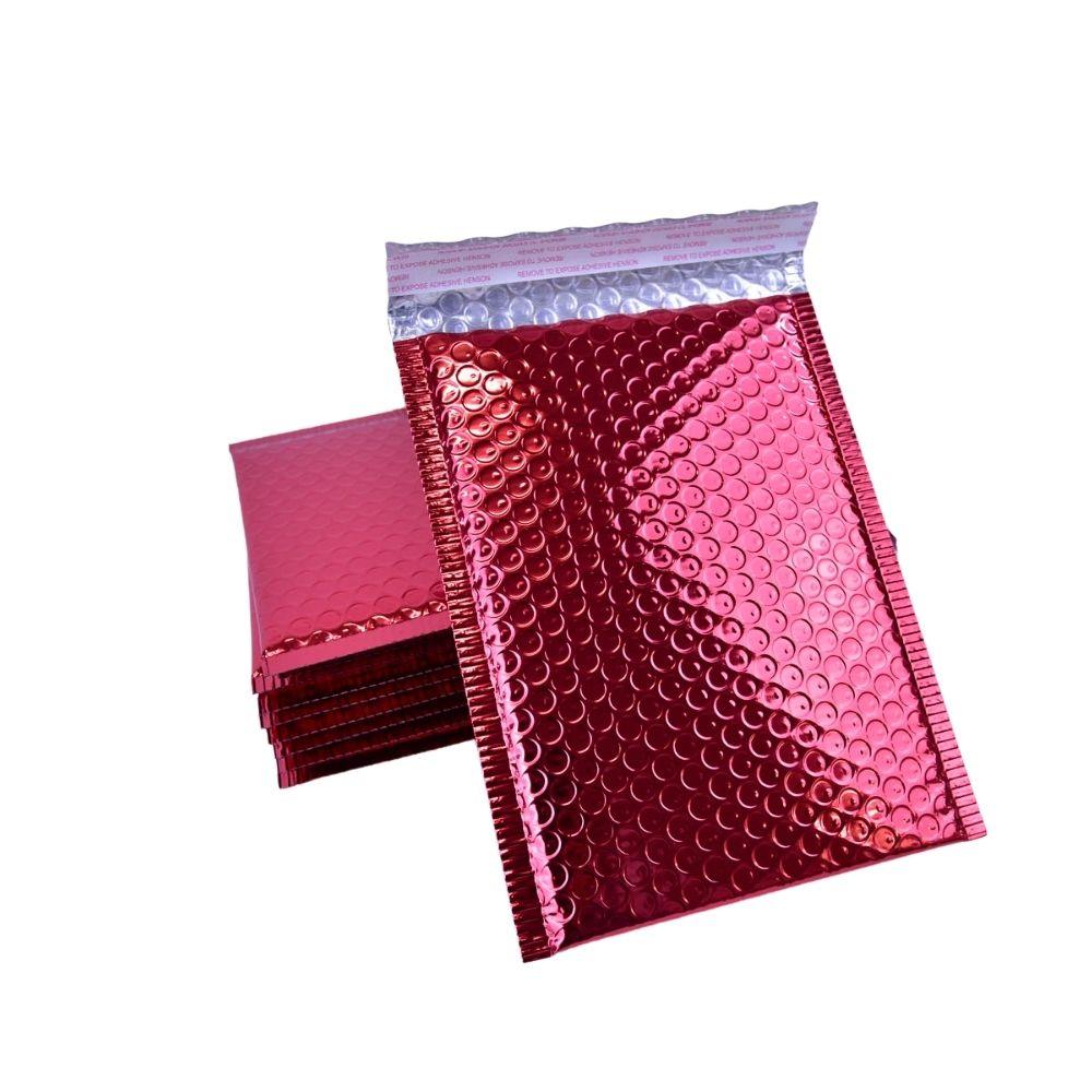 Red Metallic Bubble Envelope 01 160mm x 230mm
