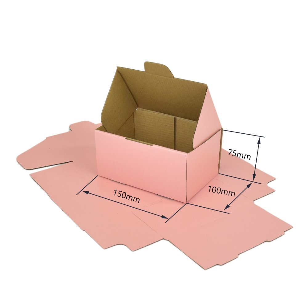 Rose Pink Mailing Box 150 x 100 x 75mm Diecut B281