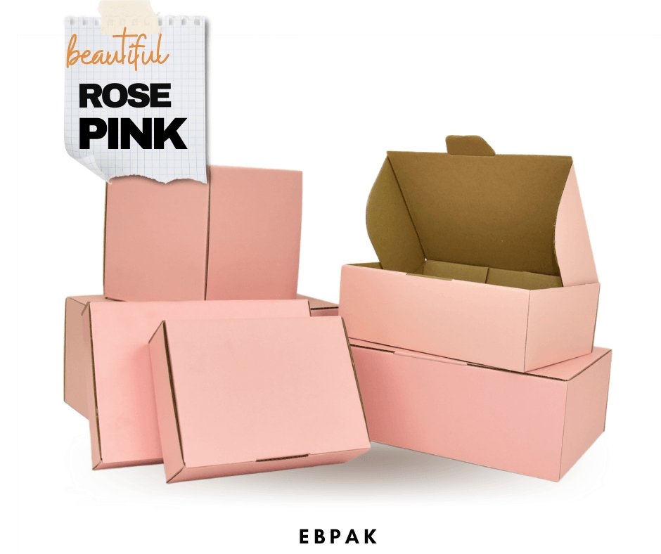 Rose Pink Mailing Box Diecut eCommerce Mailer eBPak