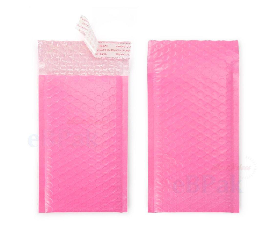 Rose Pink Poly Bubble Mailer G0 100mm x 180mm