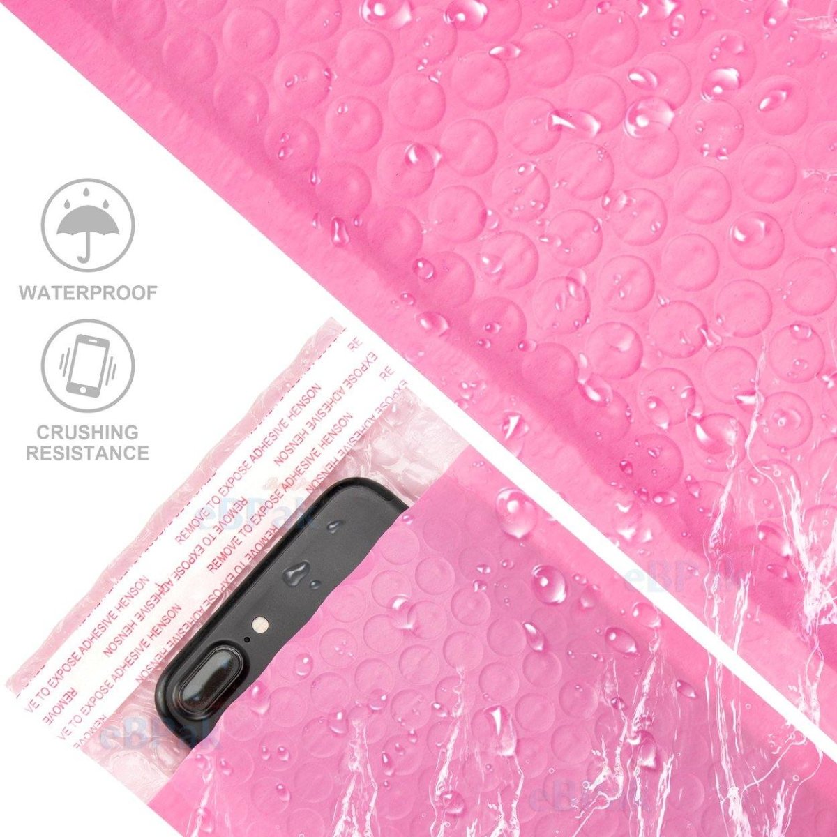 Rose Pink Poly Bubble Mailer G2 215mm x 280mm Size 02