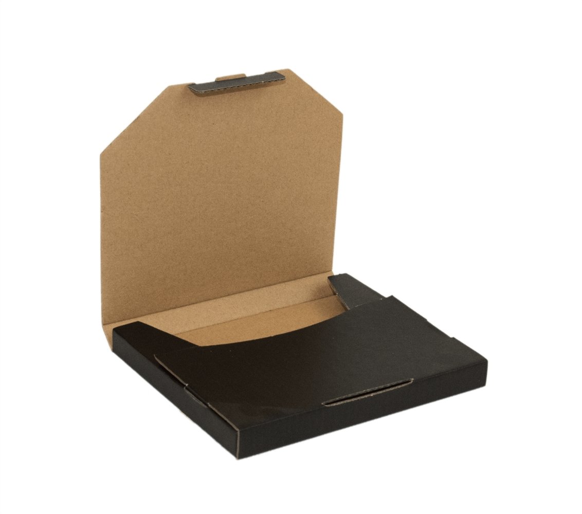 BLACK Superflat Mailing Box 152 x 132 x 16mm B280 Rigid Mailer