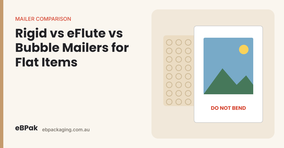 Rigid mailers vs eFlute envelopes vs bubble mailers for flat items