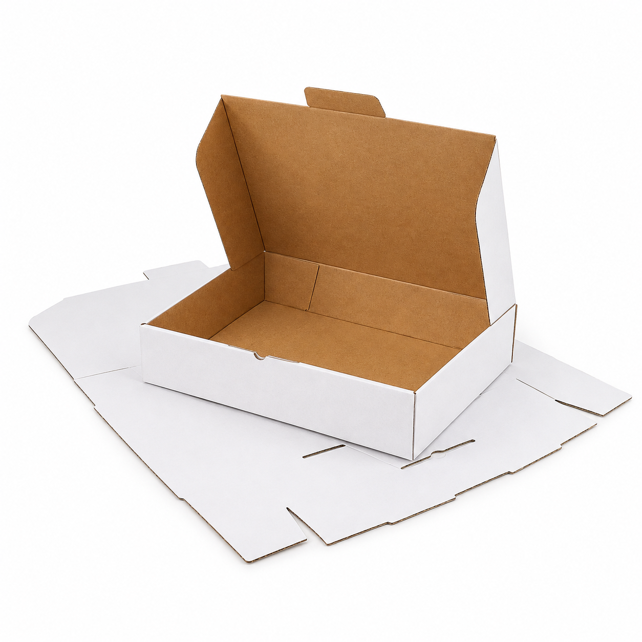 100pcs 310 × 220 × 35mm A4 White Die cut Mailing Boxes B544