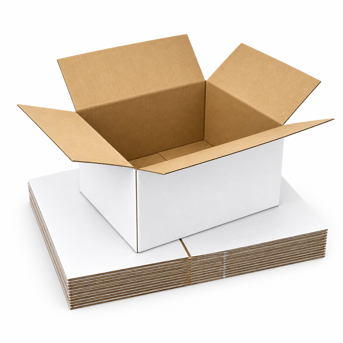 100pcs 320 x 240 x 160mm Regular White Shipping Carton B20
