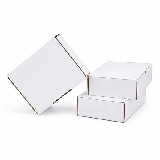 100pcs Mailing Box 125 x 90 x 45mm Diecut White B530 (Cubic 250g)