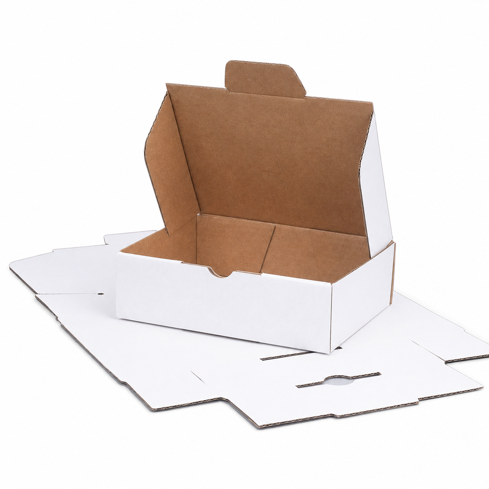 100pcs Mailing Box 125 x 90 x 45mm Diecut White B530 (Cubic 250g)
