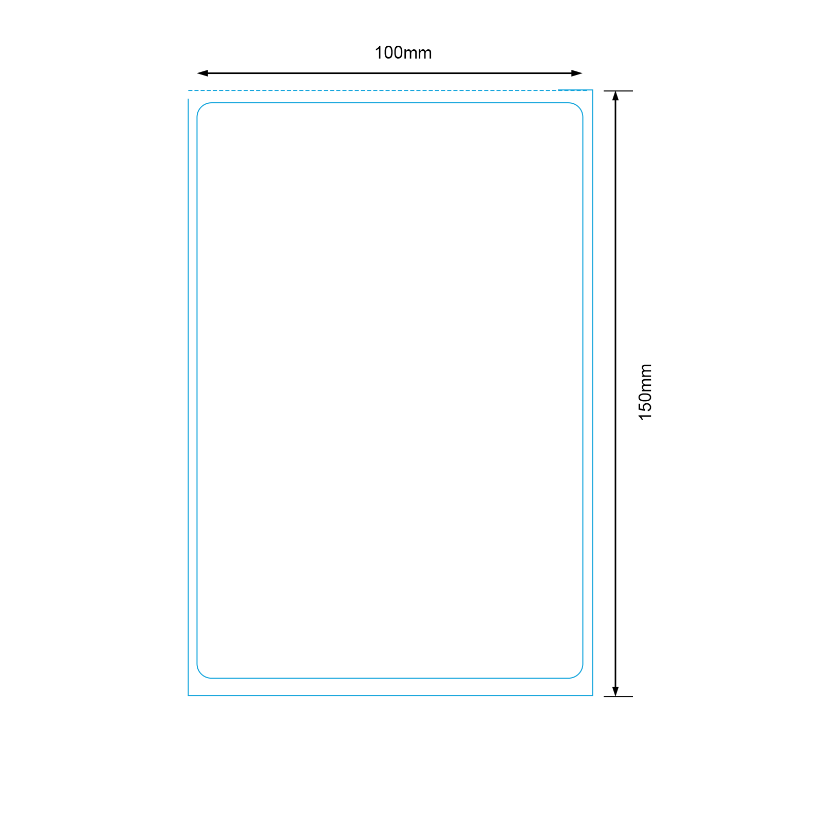 Fanfold Direct Thermal Labels A6 100mm x 150mm 1000 Labels