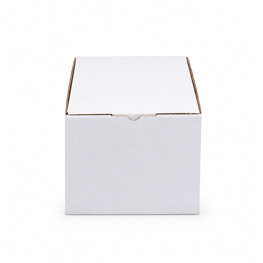 White Die Cut Mailing Box 120 x 120 x 95mm B531 (Cubic 500g)