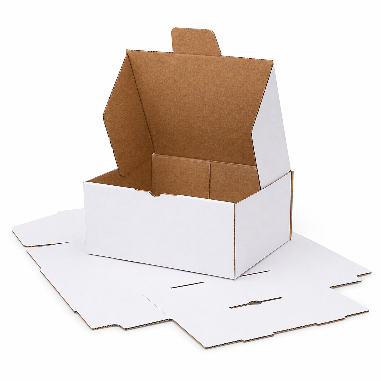120 x 120 x 50mm Die cut White Mailing Box B533 (Cubic 250g)