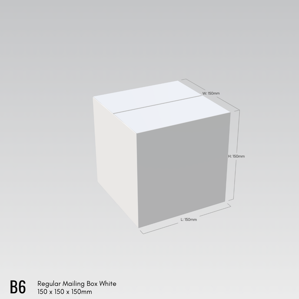150 x 150 x 150mm Regular Mailing Box White B6
