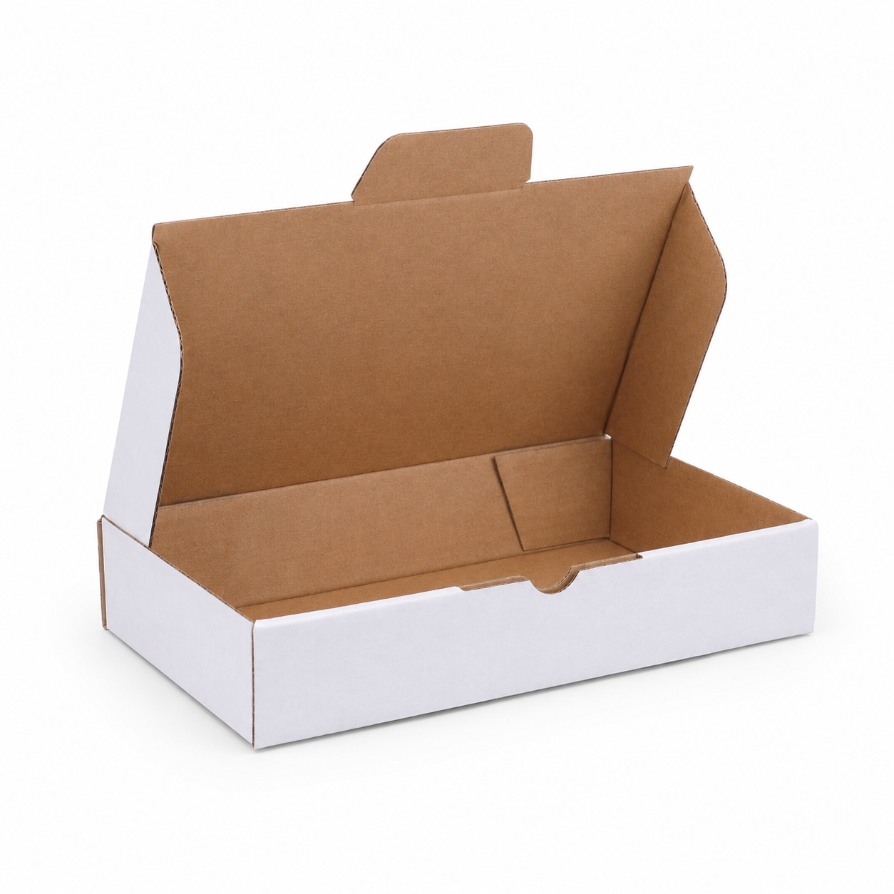 180 x 100 x 45mm Die cut White Mailing Box B537 (250g Cubic)