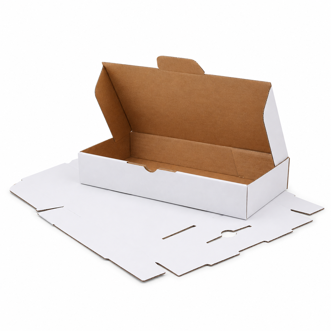 180 x 100 x 45mm Die cut White Mailing Box B537 (250g Cubic)