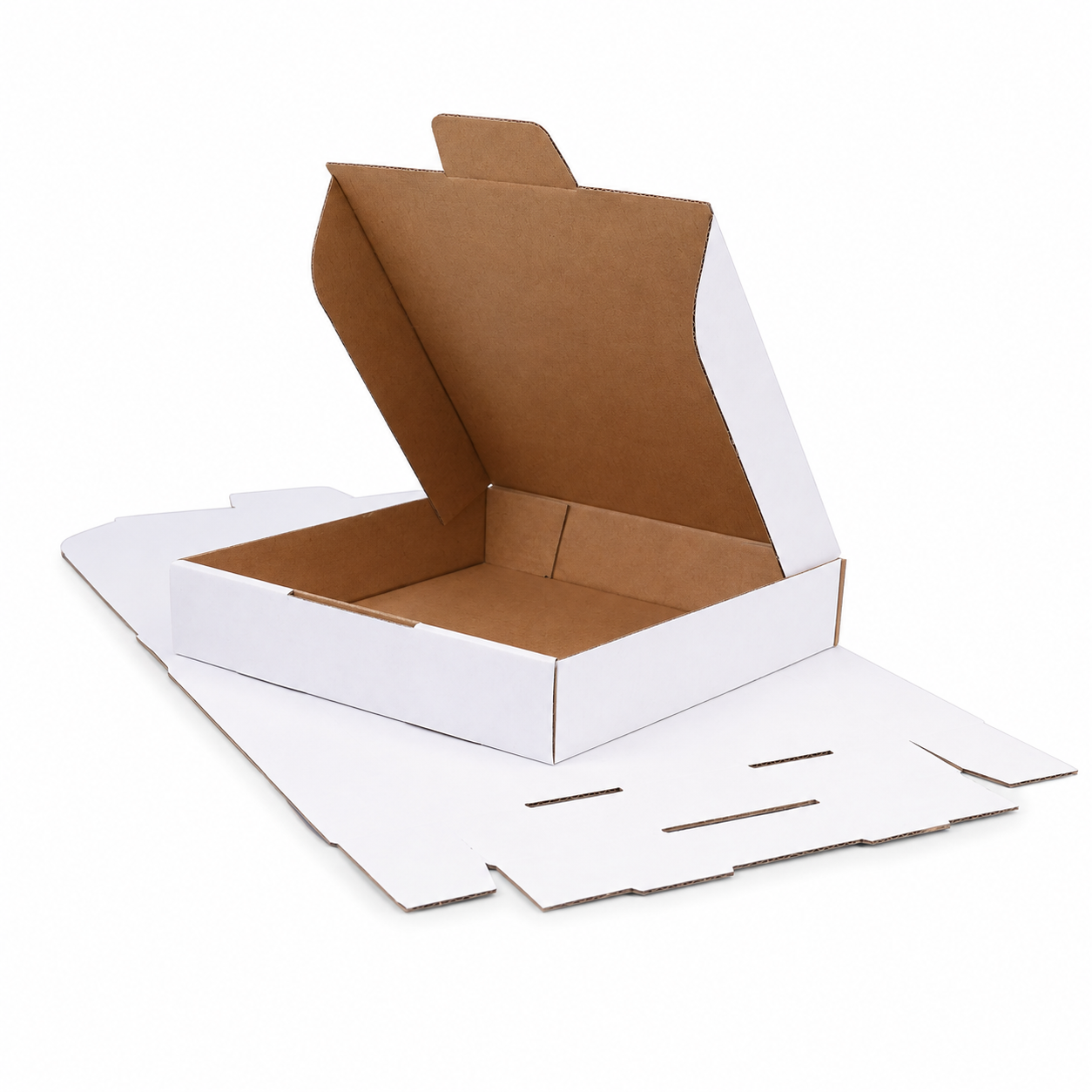 180 x 180 x 45mm Die cut White Mailing Box B538 (Cubic 500g)