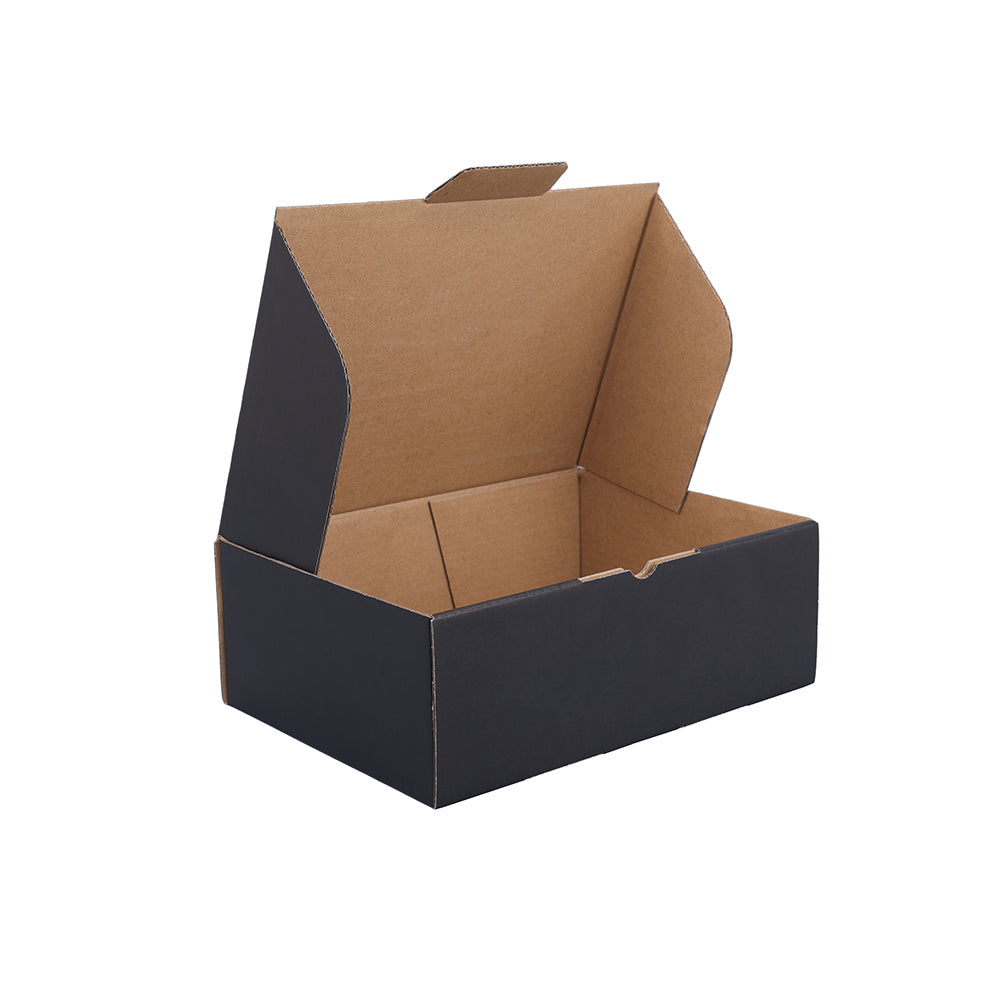 220 x 160 x 77mm A5 Die Cut Black Mailing Box B55