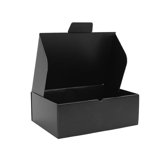 220 x 160 x 77mm A5 Die cut Full Black Mailing Box B236