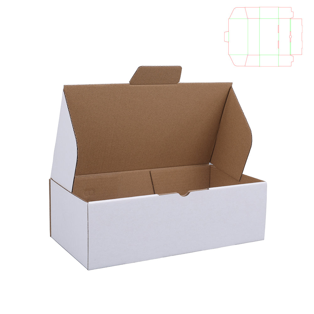 240 x 125 x 75mm White Mailing Box #CS B4 x400