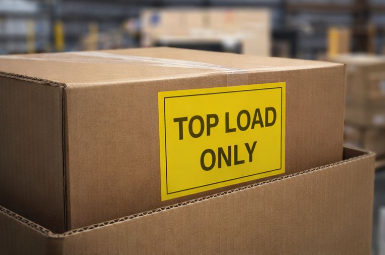 Top Load Only Labels 100 x 150mm Yellow Sticker 2500pcs