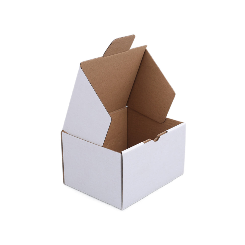 Mailing Box 125 x 100 x 75mm Die cut White B44