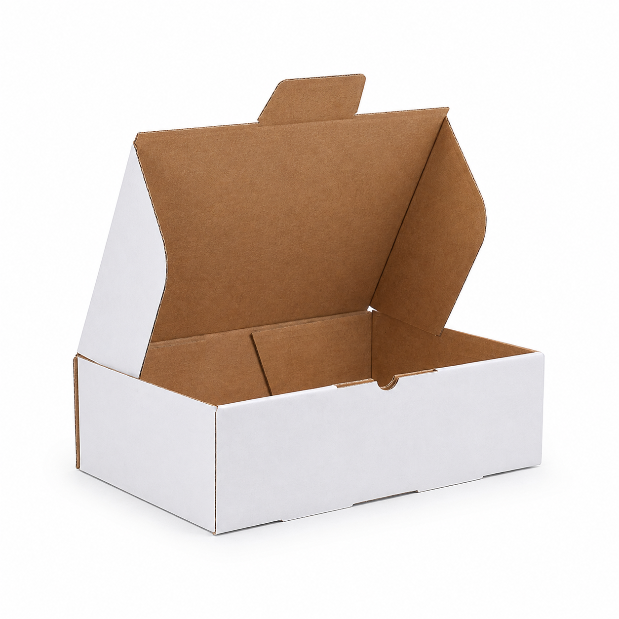 200 x 130 x 60mm Die cut White Mailing Box B539 (Cubic 500g)