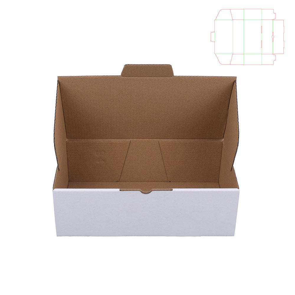 240 x 125 x 75mm White Mailing Box #CS B4 x400