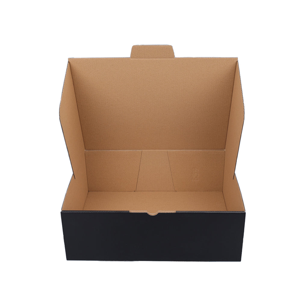 310 x 230 x 105mm A4 Die cut Black Mailing Box B59