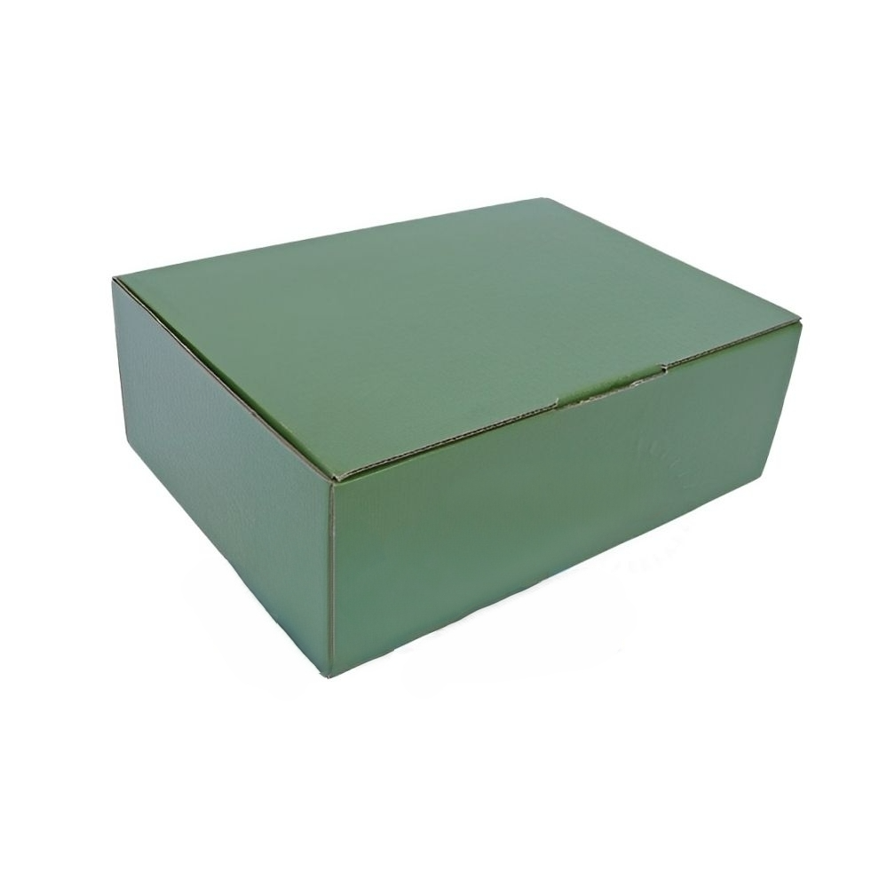 310 x 230 x 105mm A4 Die cut Green Mailing Box B60