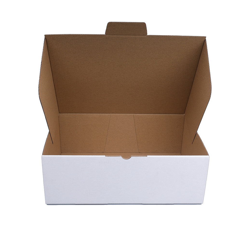 310 x 225 x 120mm A4 Die cut White Mailing Box B91