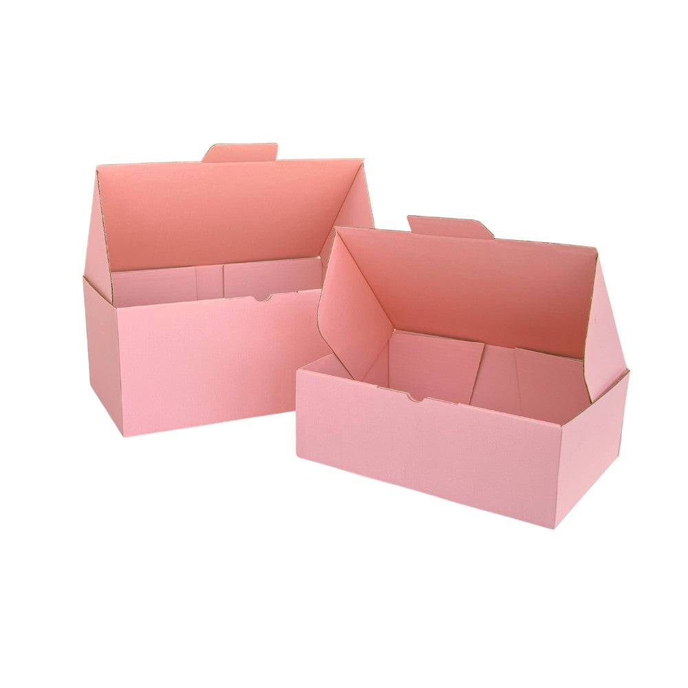 270 x 200 x 95mm Die cut Full Rose Pink Mailing Box B25