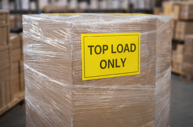 Top Load Only Labels 100 x 150mm Yellow Sticker 2500pcs